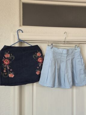 Francesca Floral Embroidery & American Eagle Tennis Skirt Sz 6
